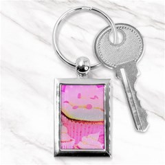 Cupcakes Covered In Sparkly Sugar Key Chain (rectangle)