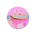 Cupcakes Covered In Sparkly Sugar Magnet 3  (Round) Front