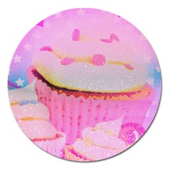 Cupcakes Covered In Sparkly Sugar Magnet 5  (round) by StuffOrSomething