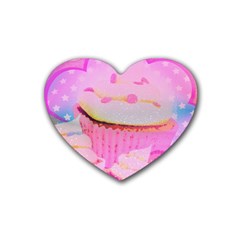 Cupcakes Covered In Sparkly Sugar Drink Coasters (heart)