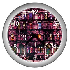 Physical Graffitied Wall Clock (silver)