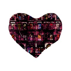 Physical Graffitied 16  Premium Heart Shape Cushion  by SaraThePixelPixie