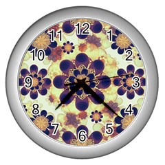 Luxury Decorative Symbols  Wall Clock (silver) by dflcprints