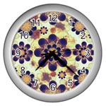 Luxury Decorative Symbols  Wall Clock (Silver) Front