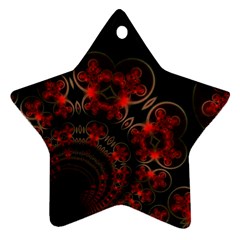 Phenomenon, Orange Gold Cosmic Explosion Star Ornament (two Sides) by DianeClancy