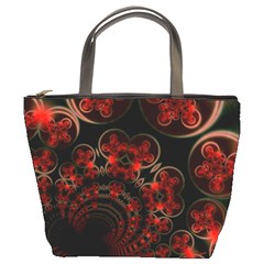 Phenomenon, Orange Gold Cosmic Explosion Bucket Handbag by DianeClancy