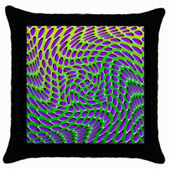 Illusion Delusion Black Throw Pillow Case