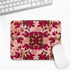 Retro Vintage Floral Motif Small Mouse Pad (rectangle) by dflcprints