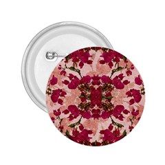 Retro Vintage Floral Motif 2 25  Button by dflcprints