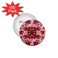 Retro Vintage Floral Motif 1 75  Button (100 Pack) by dflcprints