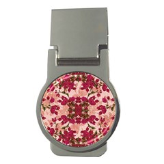 Retro Vintage Floral Motif Money Clip (round)