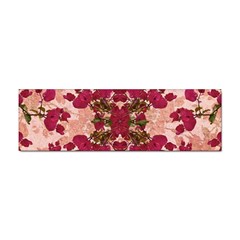 Retro Vintage Floral Motif Bumper Sticker by dflcprints