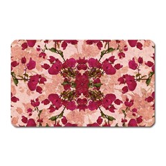 Retro Vintage Floral Motif Magnet (rectangular)