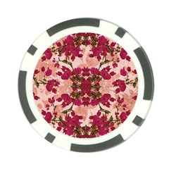 Retro Vintage Floral Motif Poker Chip (10 Pack)