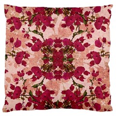 Retro Vintage Floral Motif Large Cushion Case (two Sided)  by dflcprints