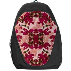 Retro Vintage Floral Motif Backpack Bag by dflcprints