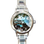 Psychic Medium Claudia Round Italian Charm Watch Front