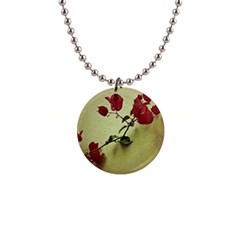 Santa Rita Flower Button Necklace by dflcprints