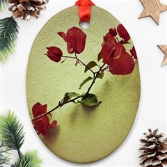 Santa Rita Flower Oval Ornament (two Sides) by dflcprints