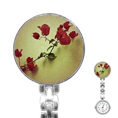 Santa Rita Flower Stainless Steel Nurses Watch