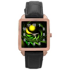 Artichoke Rose Gold Leather Watch 