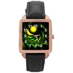 Artichoke Rose Gold Leather Watch  Front