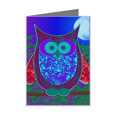 Moon Owl Mini Greeting Card