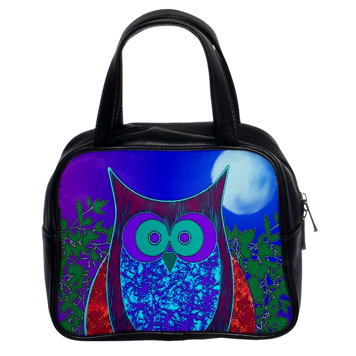 Moon Owl Classic Handbag (Two Sides)