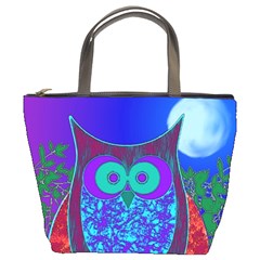 Moon Owl Bucket Handbag