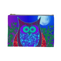 Moon Owl Cosmetic Bag (large) by SaraThePixelPixie