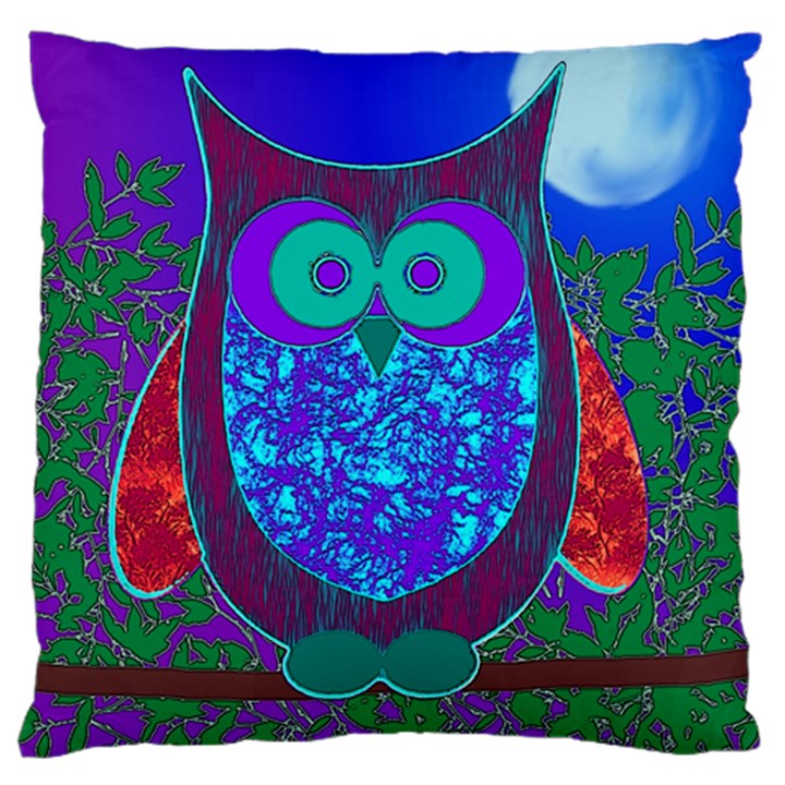 Moon Owl  Large Cushion Case (Two Sided) 