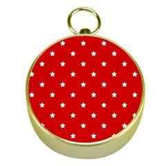 White Stars On Red Gold Compass by StuffOrSomething