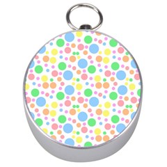 Pastel Bubbles Silver Compass