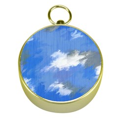 Abstract Clouds Gold Compass by StuffOrSomething