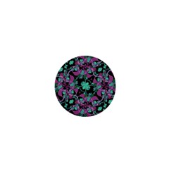 Floral Arabesque Pattern 1  Mini Button by dflcprints