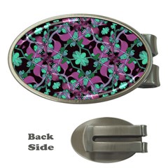 Floral Arabesque Pattern Money Clip (oval) by dflcprints