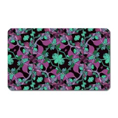 Floral Arabesque Pattern Magnet (rectangular)