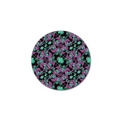 Floral Arabesque Pattern Golf Ball Marker