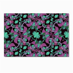 Floral Arabesque Pattern Postcards 5  X 7  (10 Pack) by dflcprints