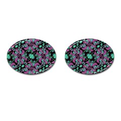 Floral Arabesque Pattern Cufflinks (oval)