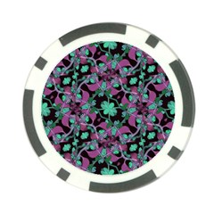 Floral Arabesque Pattern Poker Chip (10 Pack)