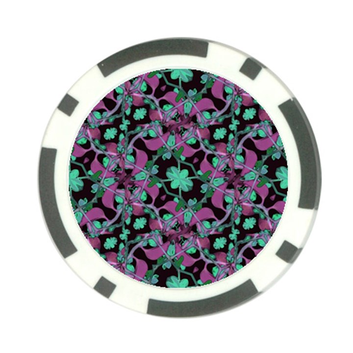 Floral Arabesque Pattern Poker Chip (10 Pack)