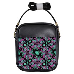 Floral Arabesque Pattern Girl s Sling Bag by dflcprints