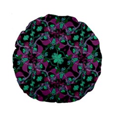 Floral Arabesque Pattern 15  Premium Round Cushion 