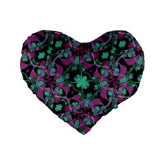 Floral Arabesque Pattern 16  Premium Heart Shape Cushion 