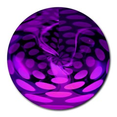 Abstract In Purple 8  Mouse Pad (round)