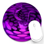 Abstract In Purple 8  Mouse Pad (Round) Front