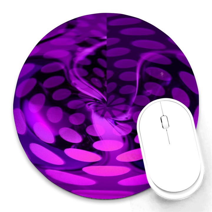 Abstract In Purple 8  Mouse Pad (Round)