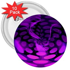 Abstract In Purple 3  Button (10 Pack)