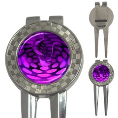 Abstract In Purple Golf Pitchfork & Ball Marker